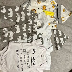 SHEIN Kids Matching Sets - Gray and White